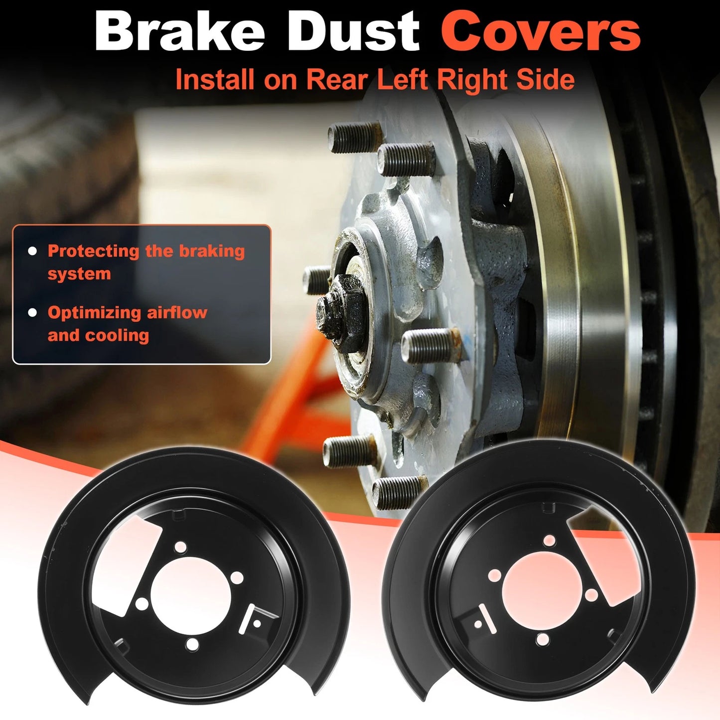 Rear Left Right Brake Dust Shield for Chevrolet Blazer S10 GMC Jimmy (1994–2005) 924-209