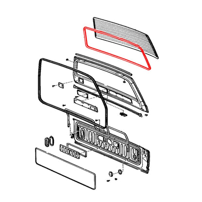 Back Door Glass Weatherstrip for Toyota Land Cruiser FJ60 (1980–1987)