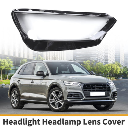 1 Pc Headlight Lens Cover for Audi Q5 (2021–2022) Clear Black