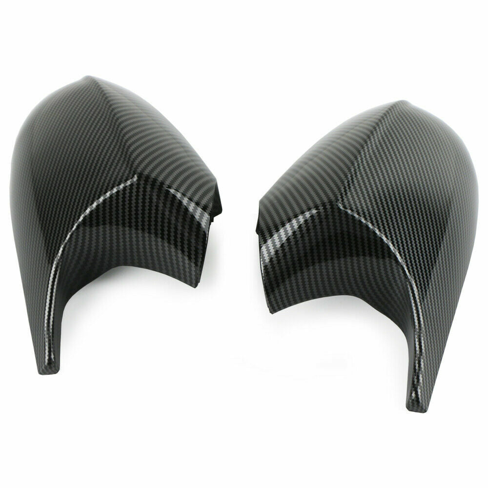 2X M3 Style Carbon Fiber Side Mirror Cover Caps for BMW E90 E92 E93 (2007–2013)