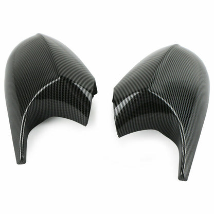 2X M3 Style Carbon Fiber Side Mirror Cover Caps for BMW E90 E92 E93 (2007–2013)
