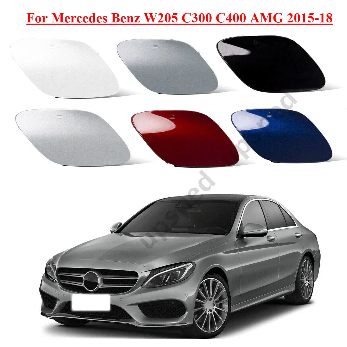 Tow Eye Hook Cover Cap for Mercedes-Benz W205 C300 C400 AMG (2015–2018)