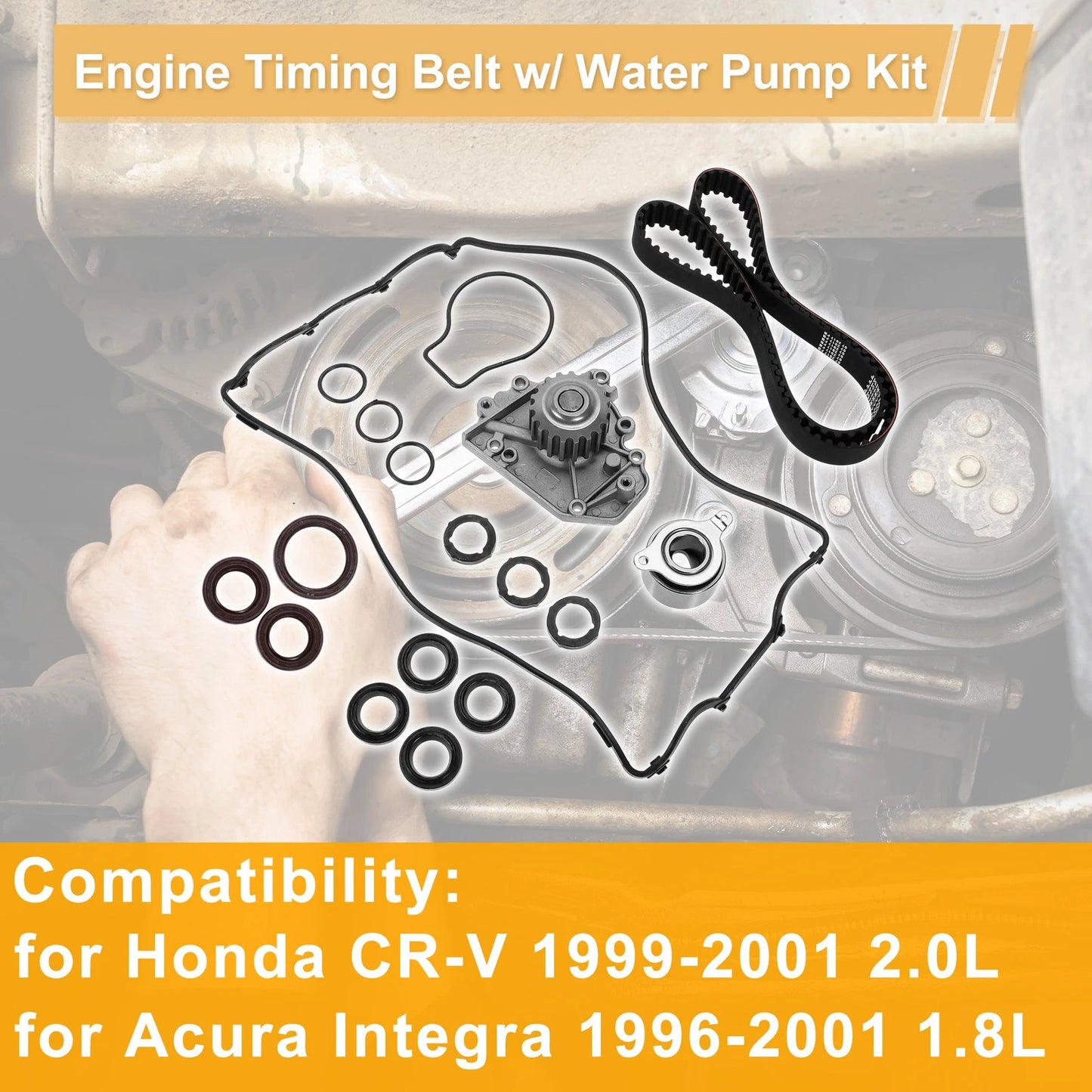 Timing Belt Water Pump Kit for Honda CR-V (1999–2001) No.TCKWP184/VS50362R
