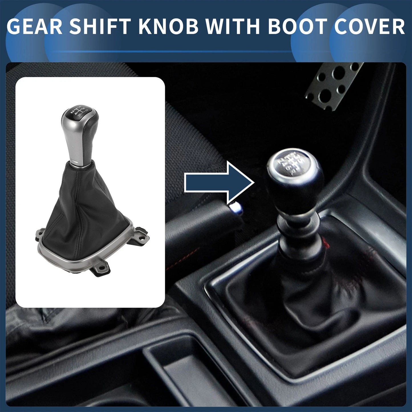 5 Speed Gear Shift Knob with Cover No. 77299TA0A01ZA for Honda Accord (2008–2012)