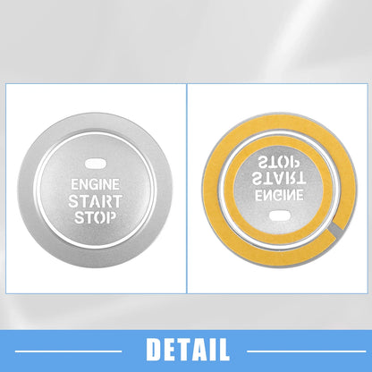 Engine Ignition Button Decal for Hyundai Sonata (2011-2014) Aluminum Silver Tone