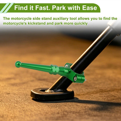 Kickstand Extension Kit for Kawasaki Motorcycle (Universal) - Aluminum Alloy Green