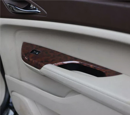4Pcs Woodgrain Window Lift Switch Cover for Cadillac SRX (2010–2016)