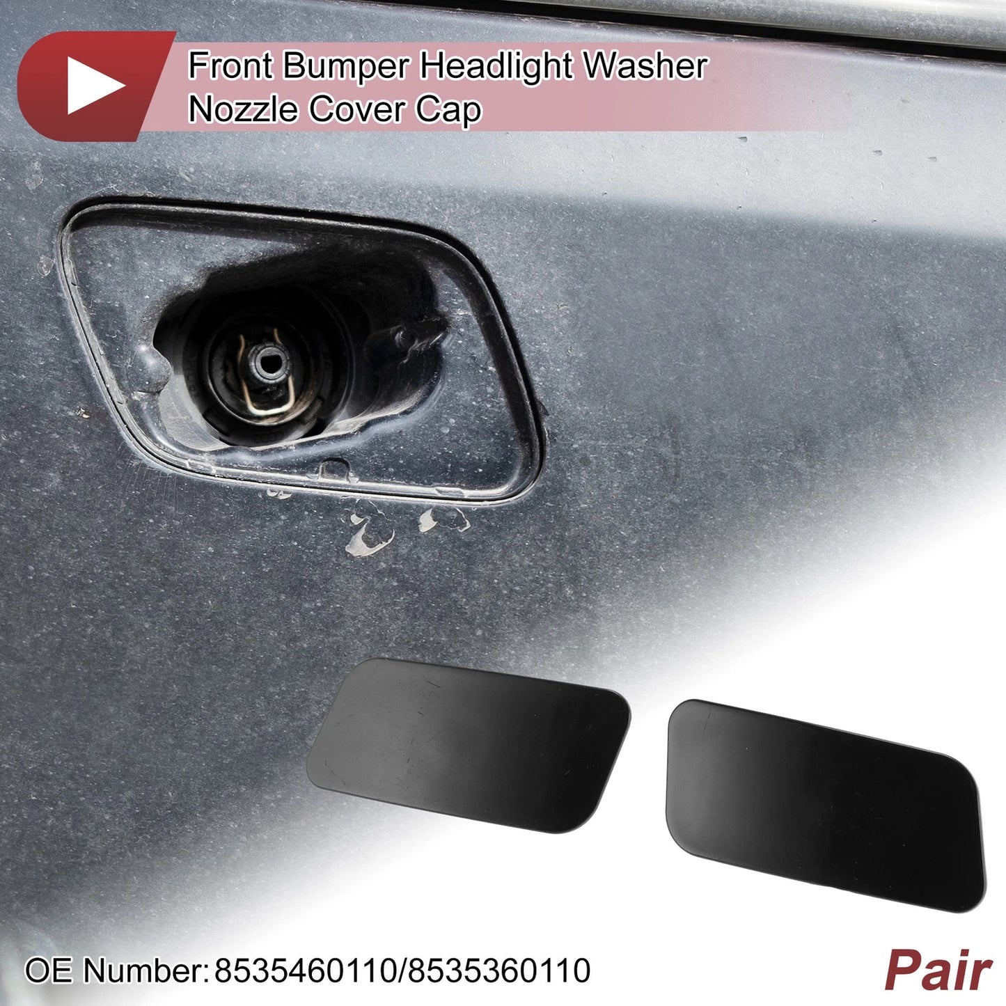 Front Bumper Headlight Washer Nozzle Cover Cap 8535460110 for Toyota Land Cruiser