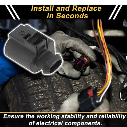 2 Pin Horn Fuel Injector Connector Plug for Volkswagen Golf (1999–2006)