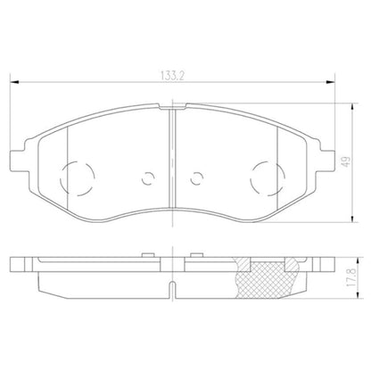 Brembo Front Brake Pads for Daewoo Kalos (2003–2004)