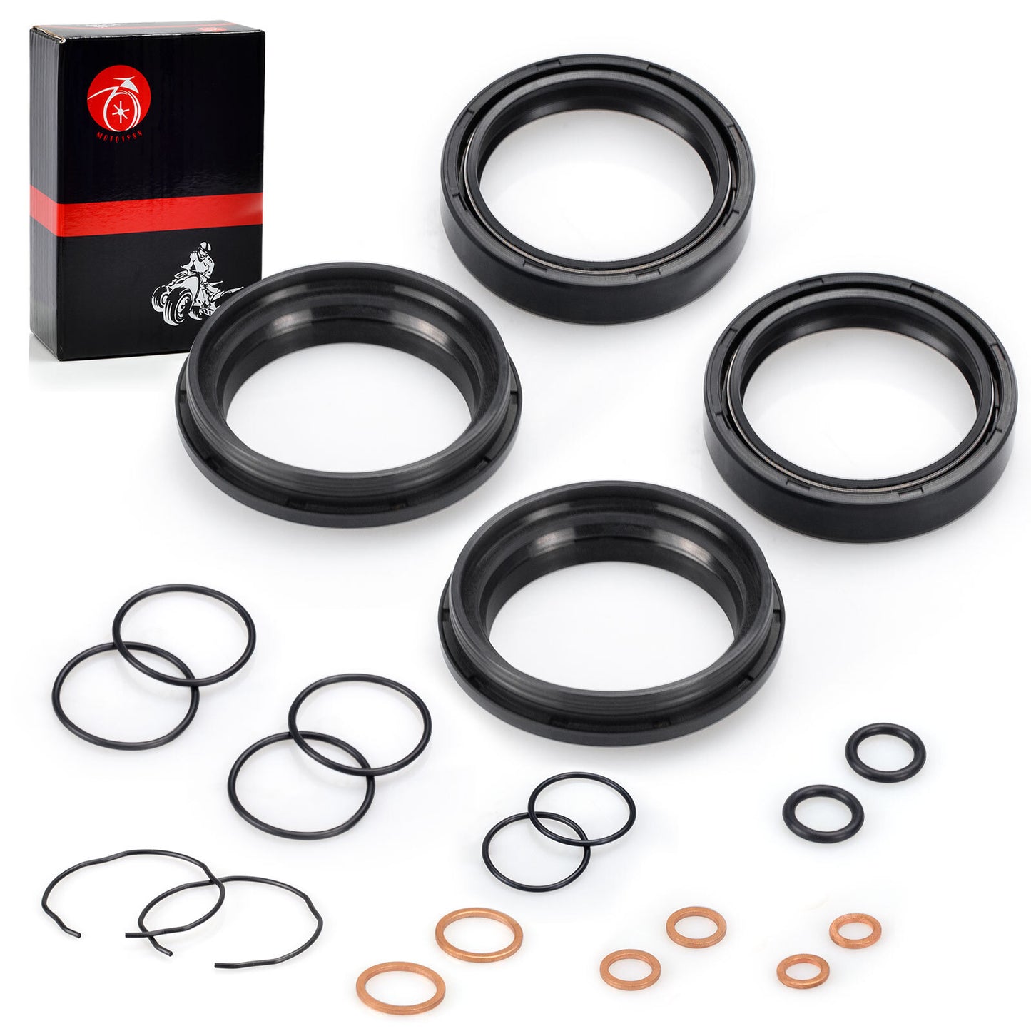 Fork Bushing Dust Oil Seals Kit for Suzuki GSX-R600 GSX-R750 GSF1200 (2001–2008)