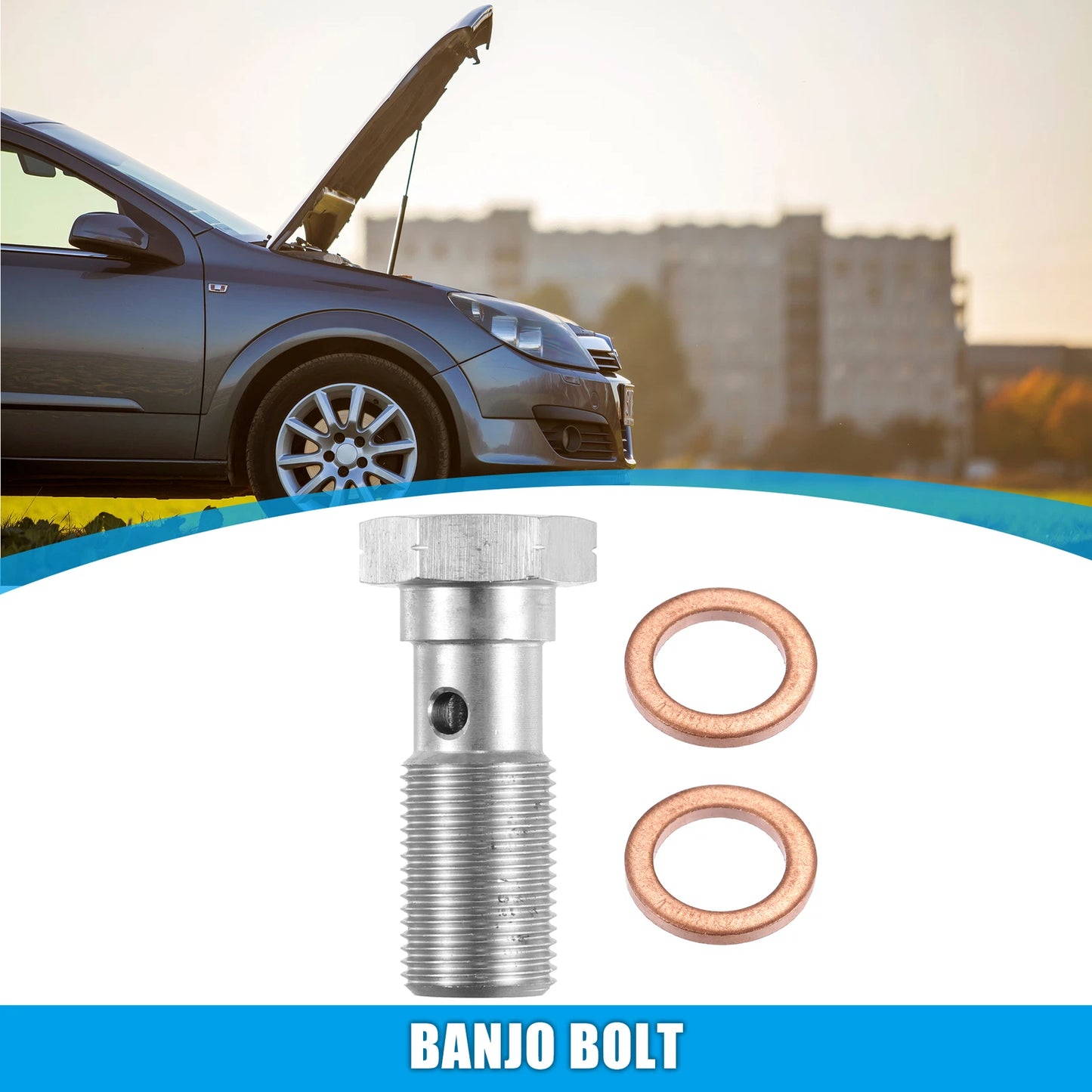 Turbo Brake Line Bolt with Washers for M12x1.0 (31mm Length)
