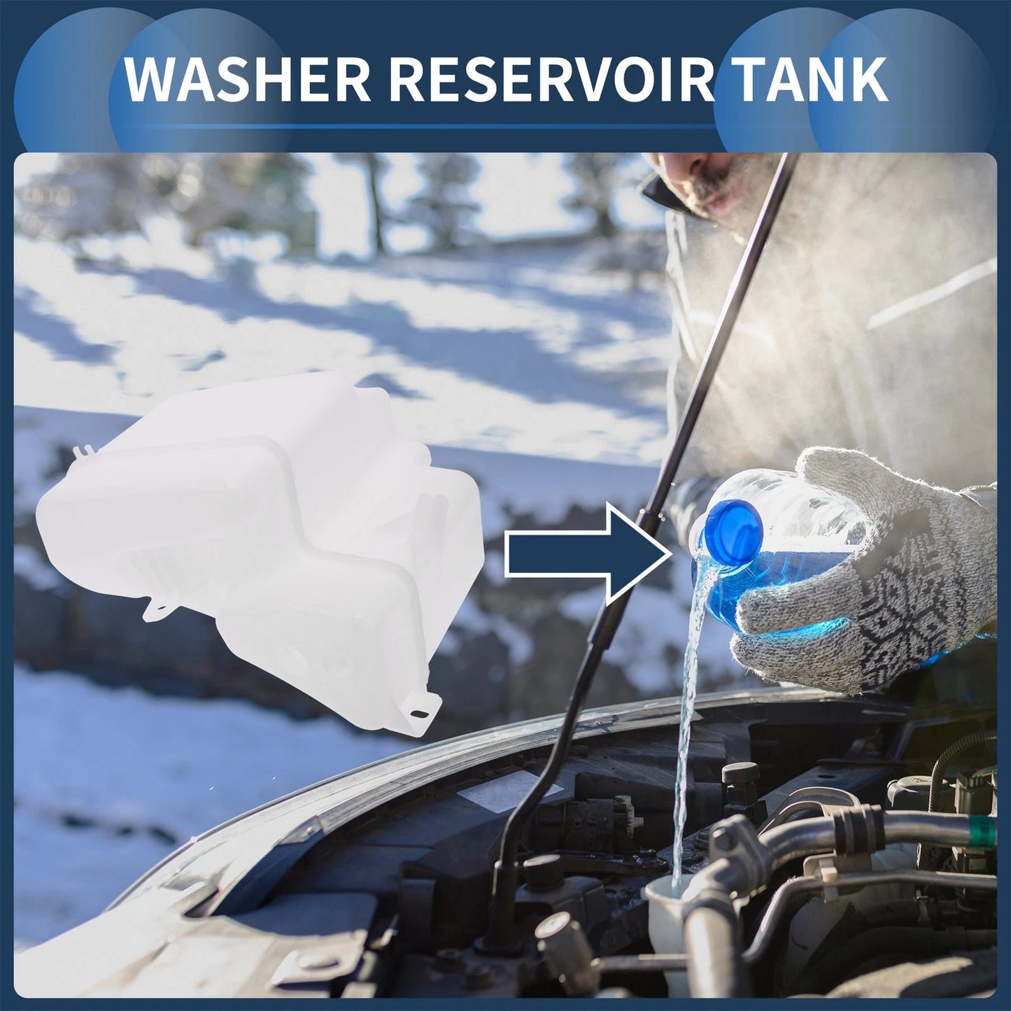 Windshield Washer Reservoir No.DMB500170 for Land Rover Range Rover (2002–2012)