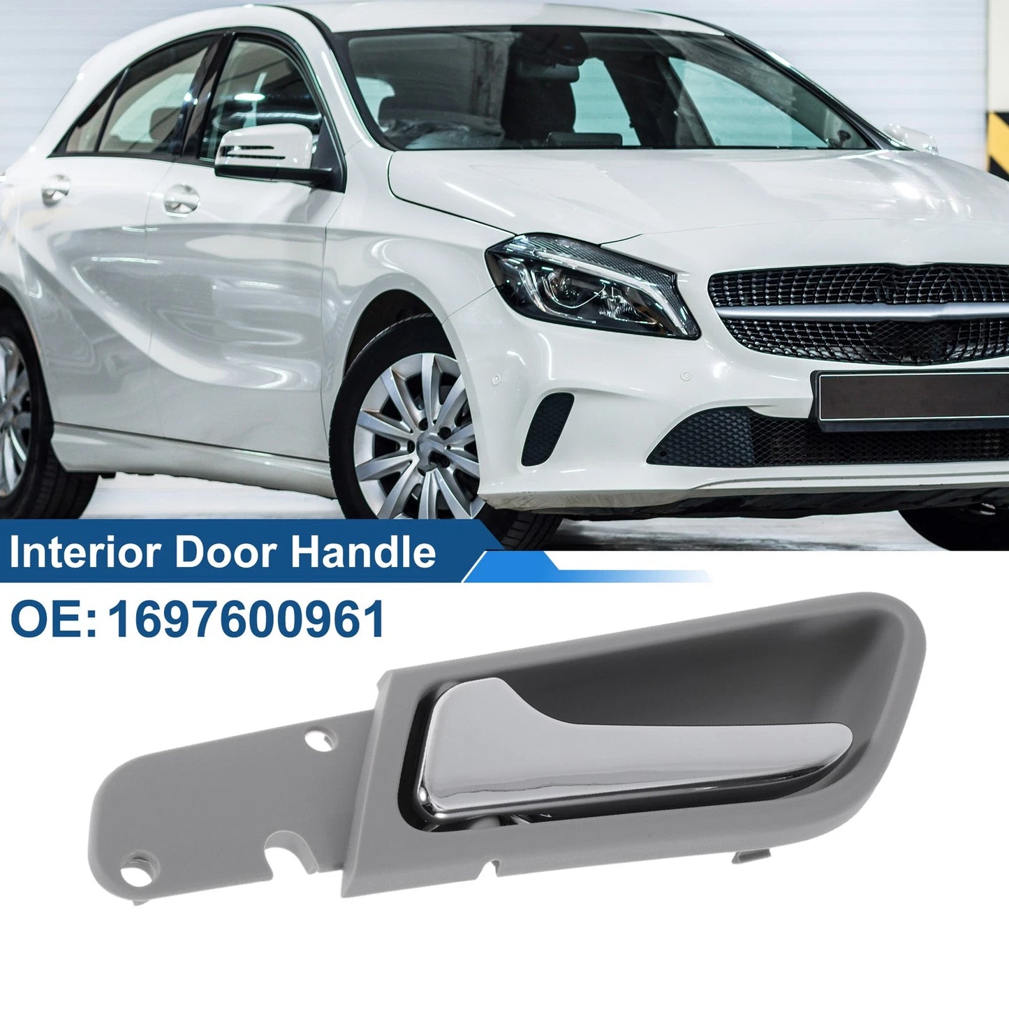 Interior Door Handle for Mercedes-Benz A180 (2004–2012) No. 1697600961 Gray Chrome