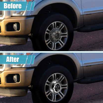 2 Pcs Chrome Front Wheel Center Hub Caps for Ford F450 F-550 (2000–2023)