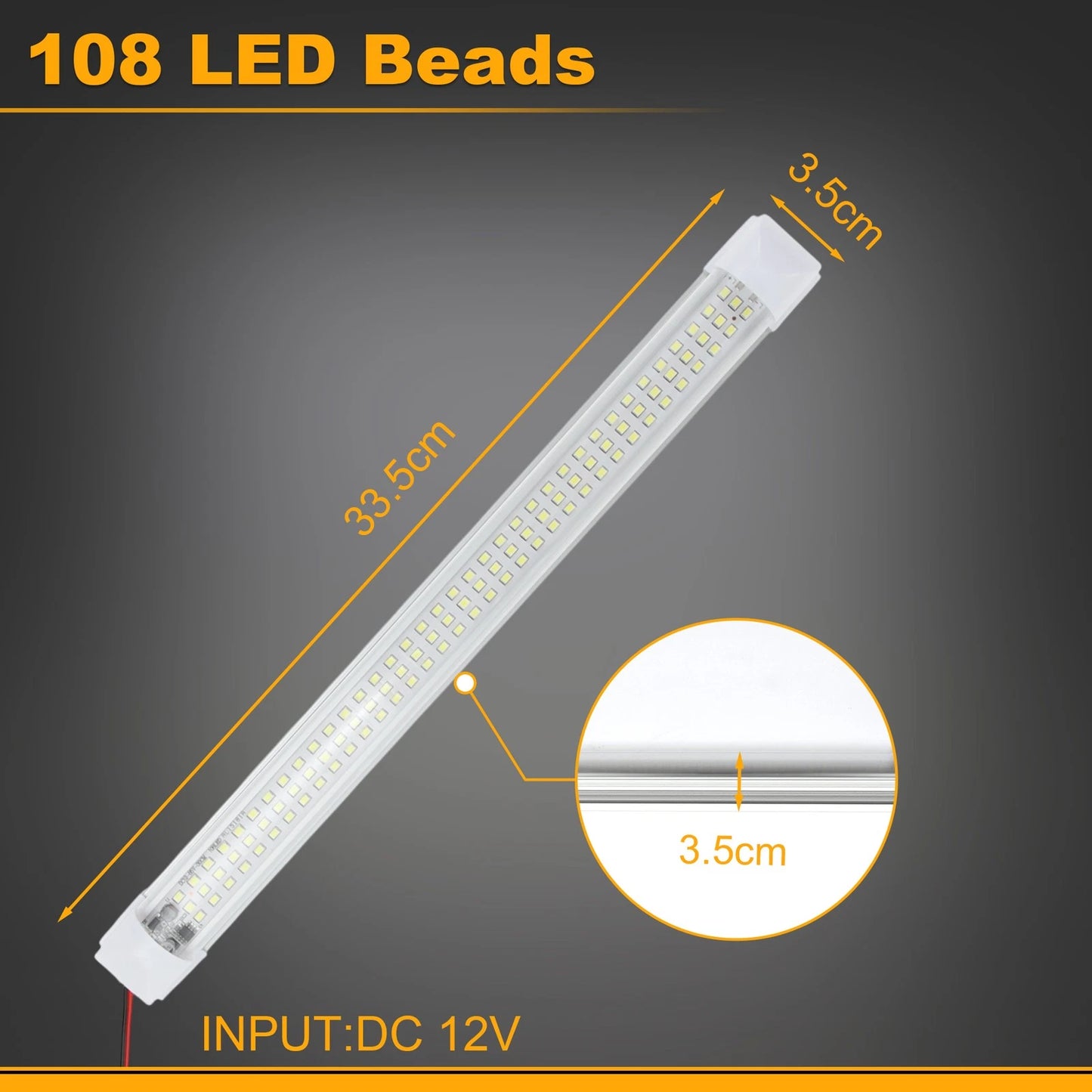 2X Lamp Beads Car Interior Lighting for Universal Vehicles