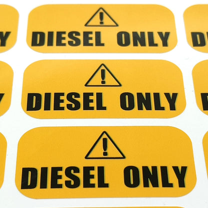 24-Pack Diesel Only Stickers for Automotive Use