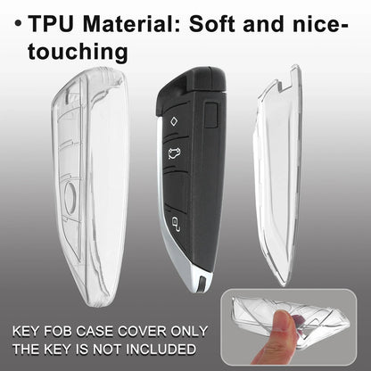 Key Fob Remote Cover TPU for BMW 1 2 3 5 6 X1 X3 Series Transparent