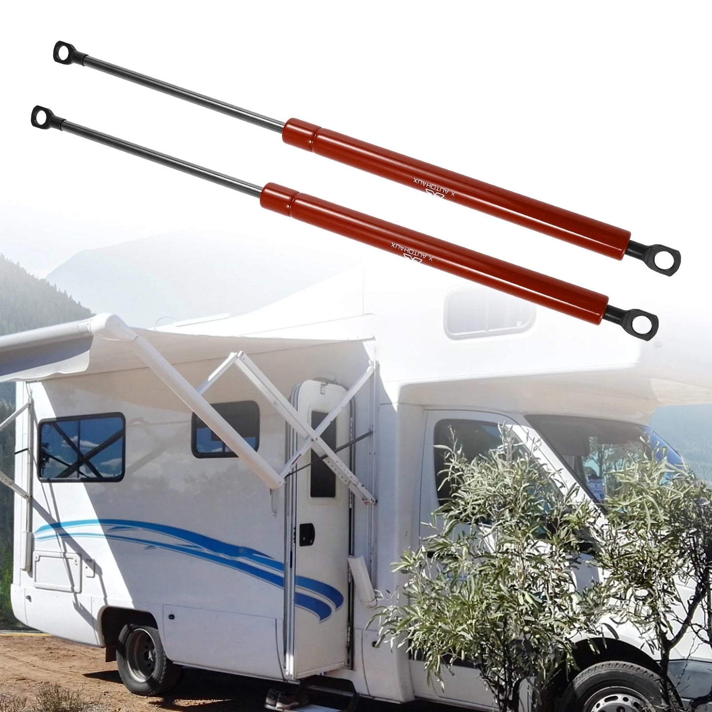 2X Lift Supports Struts for RV Car (17 Inch, 28 lbs/125N)