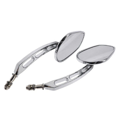 Chrome Rear-View Mirrors for Harley Road Street Glide Sportster Dyna Softail (2006-2023)