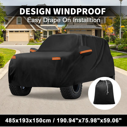 Waterproof Car Cover for Ford Bronco (2021–2023) with Driver Door Zipper