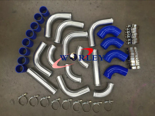 2.25" Aluminum Universal Intercooler Turbo Piping Kit for Cars