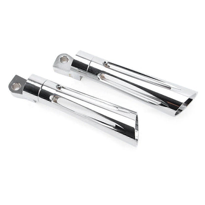 Chrome CNC Footpeg Footrest for Harley Dyna FXSB FXCW FXS Sportster XL1200 (2012-2017)