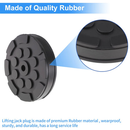 Set of 4 Rubber Jack Pads for Universal Floor Jacks