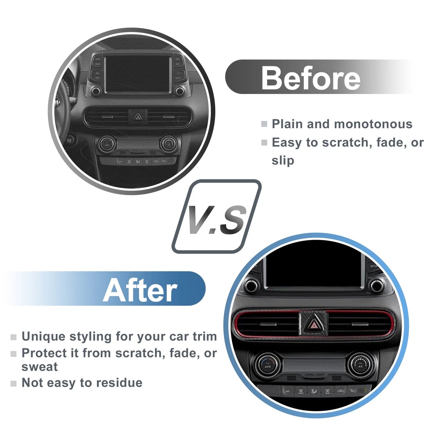 Set of 1 Air Condition Outlet Vent Trim Cover Frame for Hyundai Kona (2018–2023)
