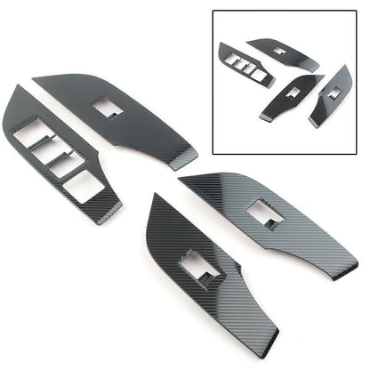 Set of 4 Window Lift Switch Panel Cover Trim for Toyota RAV4 (2019–2024) RHD
