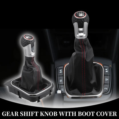6 Speed Manual Shift Knob with Boot Cover for VW Golf 5 (2003–2008) Faux Leather