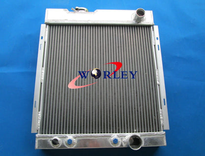 3 Row Aluminum Radiator for Ford Mustang V8 289 302 (1964–1966) + 16" Fan