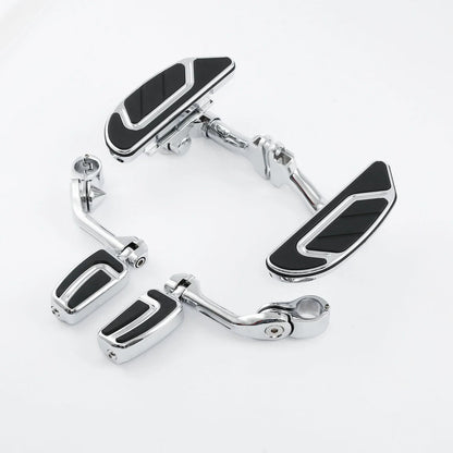 Long Angled Floorboards & Footpegs for Harley Touring (1993 - 2025)