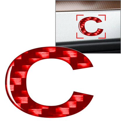 Red Car Badge Emblem Alphabet Letter Decals Stickers for Make & Model