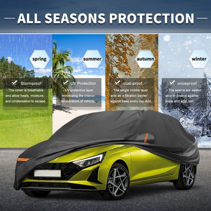 Waterproof Car Cover for Hyundai i20 (2014–2021) PEVA Spunlace Cotton Zipper