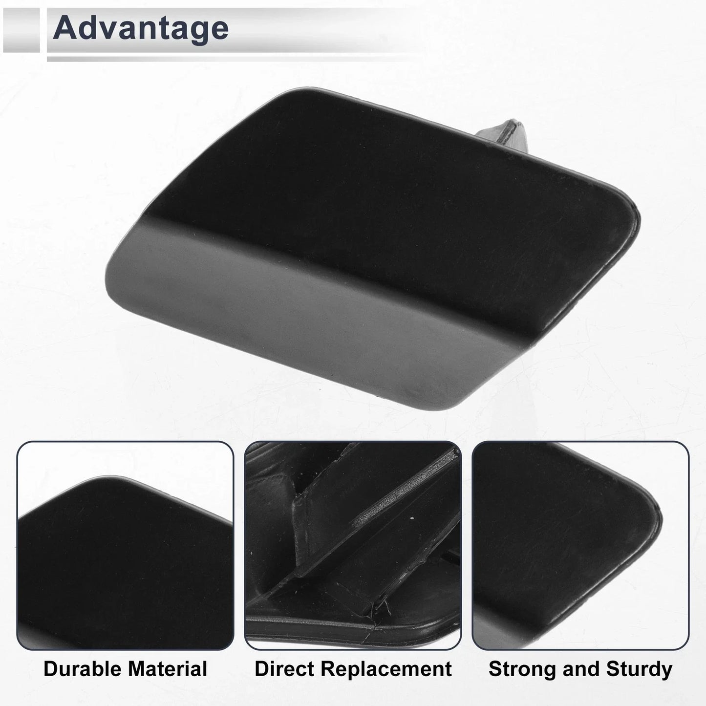Front Left Side Bumper Headlight Washer Nozzle Cover Cap for BMW 320i Unpainted