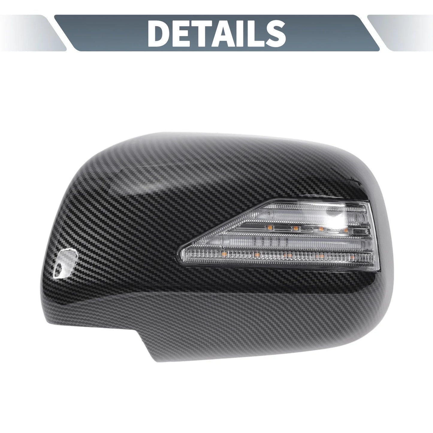 Rearview Mirror Cover Overlay Black Carbon Fiber for Lexus RX330 RX300 (2003)