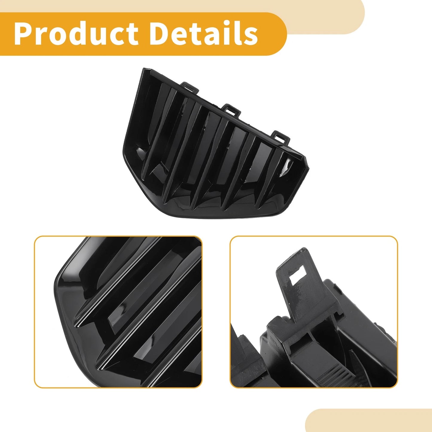 1 Pc Fog Light Grill for Cadillac XT4 (2019–2022) No. 84155439, ABS