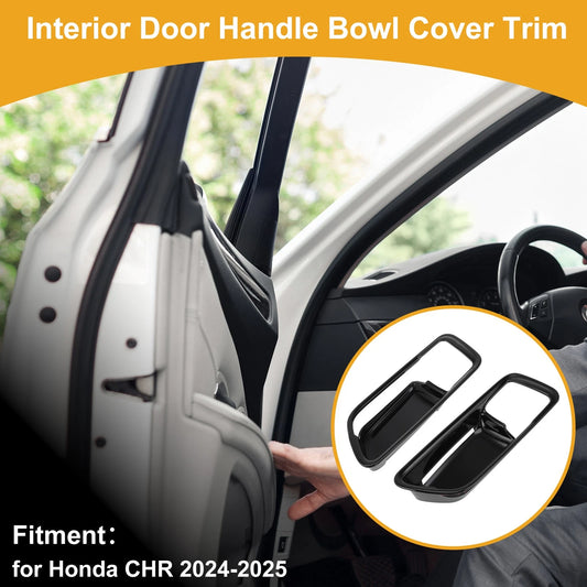 Interior Door Handle Bowl Cover Trim for Honda CHR (2024–2025) Gloss Black