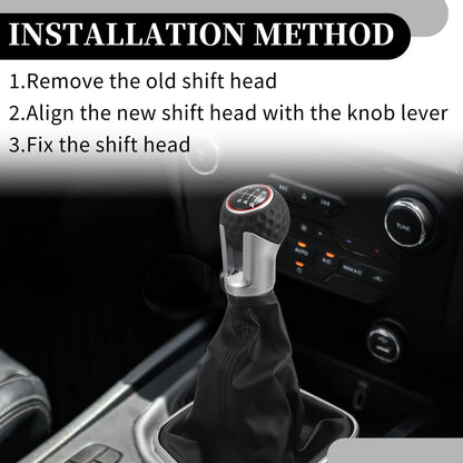6 Speed Gear Shift Knob with Boot for VW Golf 5 (2003–2008) Faux Leather