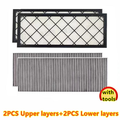 4x Air Filter HEPA Inlet Activated Carbon for Tesla Model Y (2020–2023)