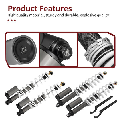 Set of 2 Front & Rear Shock Absorbers for Polaris RZR 800 S EFI (2009–2012)