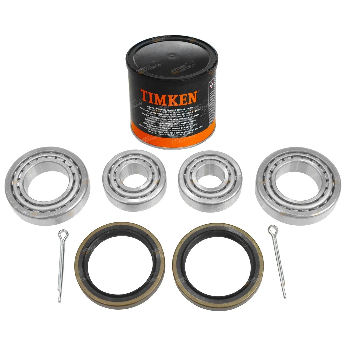 Front Wheel Bearing Kits + Grease for Isuzu MU-X (2013 - 2019)