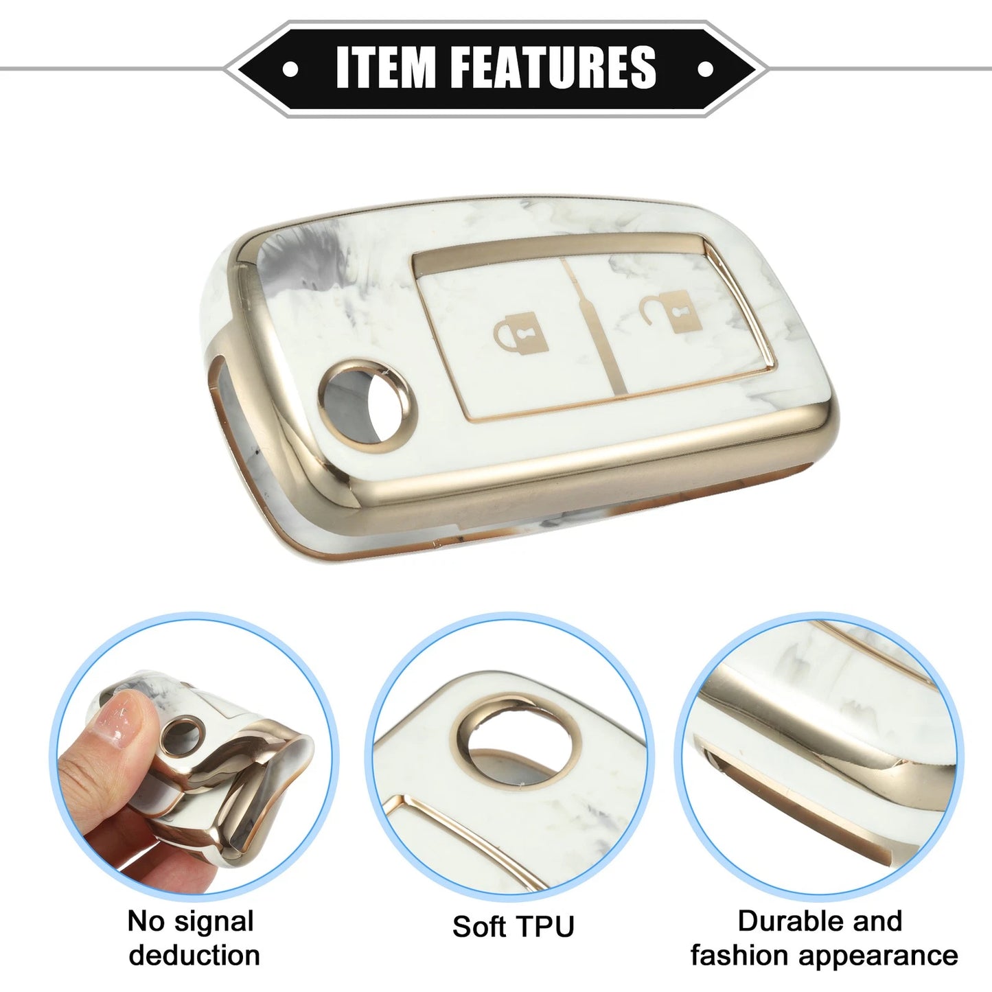 2X Smart Key Fob Case Cover for Nissan Rogue Frontier (2014–2021) TPU Gray