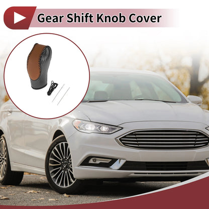 Gear Shift Knob Cover for Ford Fusion (2013–2016) Brown Black