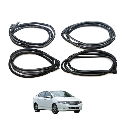 Set of 4 Weatherstrips for Honda City 5th Gen (2008–2013)