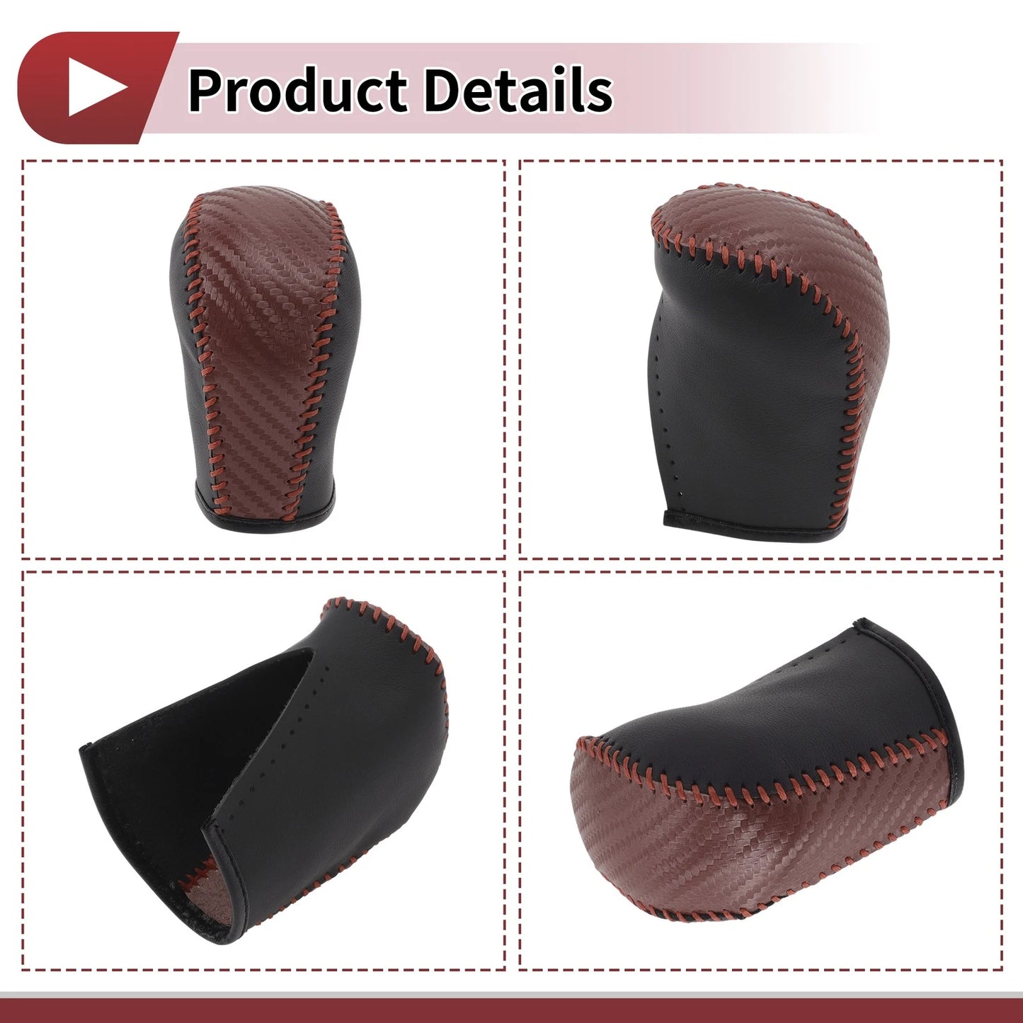 Gear Shift Knob Cover for Subaru Forester (2006–2012) Brown Faux Leather
