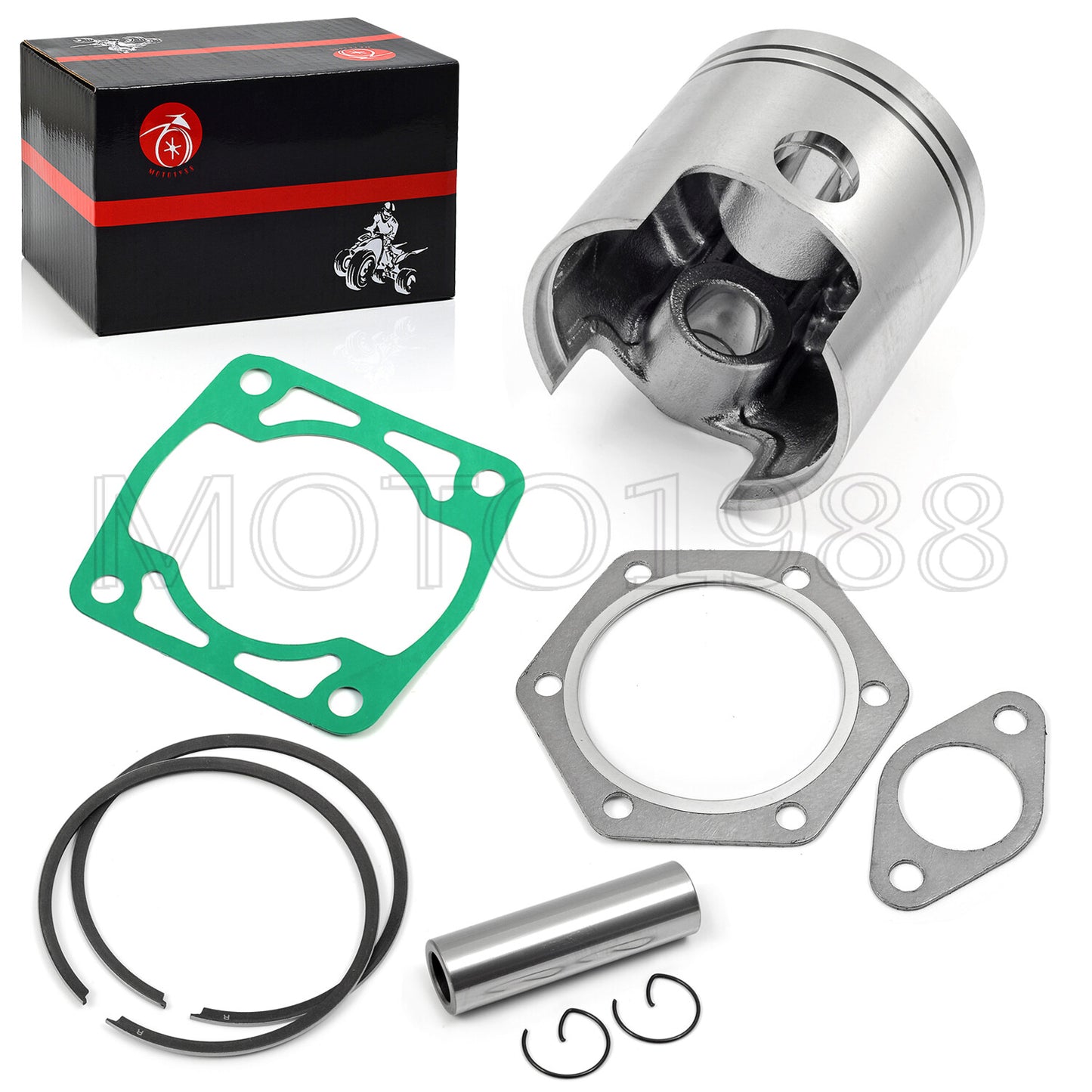 Oversize Piston & Ring Gasket Kit for EZGO 2 Cycle Golf Cart (1976–1988)