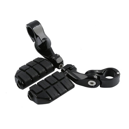 1.25" Adjustable Highway Short Angled Foot Pegs for Harley