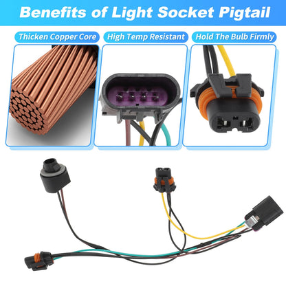 Head Light Bulb Socket Wiring Harness for Pontiac Grand Prix (2004–2008)